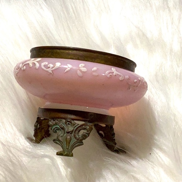 Antique Other - ANTIQUE FOOTED PINK GLASS